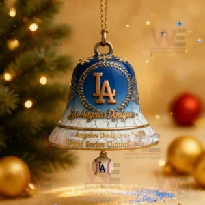 Los Angeles Dodgers 2025 World Series Champions Bell Ornament