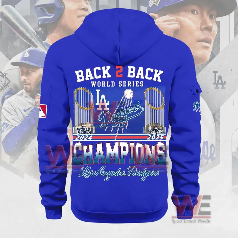 Los Angeles Dodgers 2025 World Series Champions Half Zip Hoodie