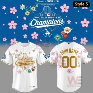 los angeles dodgers x takashi murakami world series champions jersey img 4