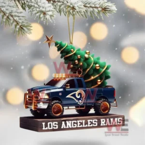 los angeles rams christmas tree topper with ornament img 10