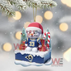 los angeles rams christmas tree topper with ornament img 5