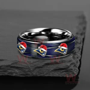 los angeles rams x christmas silver tungsten rings img 4 xpQ7m