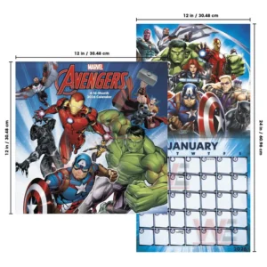 marvel heroes vs villains 2026 wall calendar img 13 Nz8kq