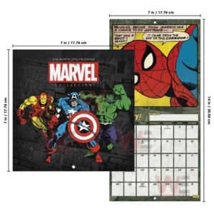 marvel heroes vs villains 2026 wall calendar img 20 04jy8