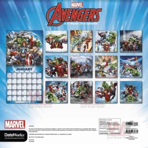 marvel heroes vs villains 2026 wall calendar img 8 UE2jk