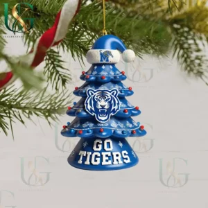 memphis tigers christmas tree topper with ornament img 4