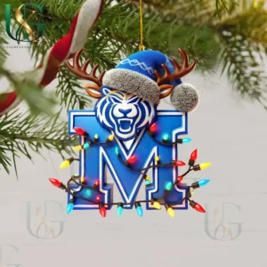 memphis tigers christmas tree topper with ornament img 6