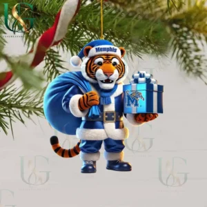 memphis tigers christmas tree topper with ornament img 7
