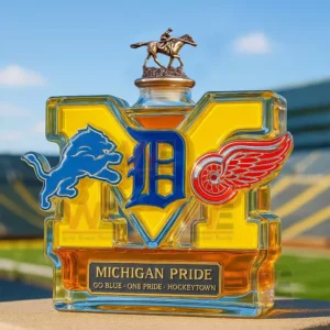 michigan pride go blue one pride hockeytown whiskey bottle img 7 HOneo