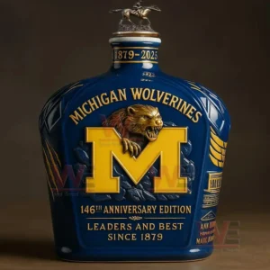 michigan wolverines 146th anniversary whiskey bottle crafttobuy img 6 WKBqt