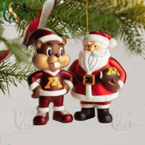 minnesota golden gophers christmas tree topper with ornament img 10