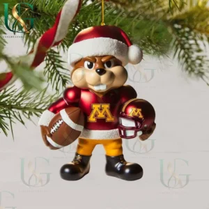 minnesota golden gophers christmas tree topper with ornament img 9