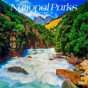 A dynamic view of a rapid river cutting through rocky terrain with lush hills rising on both sides!