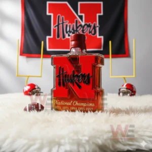 nebraska cornhuskers 5 time national champions whiskey bottle crafttobuy img 4 idKxZ