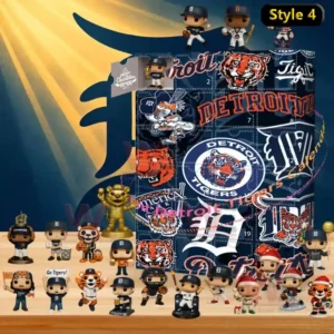 New MLB Advent Calendar 2025 9 Advent calendar style four themed around Detroit Tigers with baseball figures and team accessories.