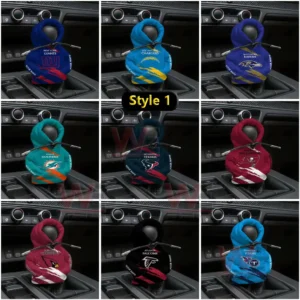 NFL Football Car Gear Shift Hoodie 15 NFL gear shift hoodie set with multiple team designs including Giants, Chargers, and Ravens.