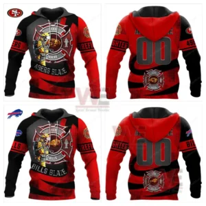 NFL Football Team Firefighter Hoodie 25 nfl football team firefighter blaze line hoodie img 3 xh6AC