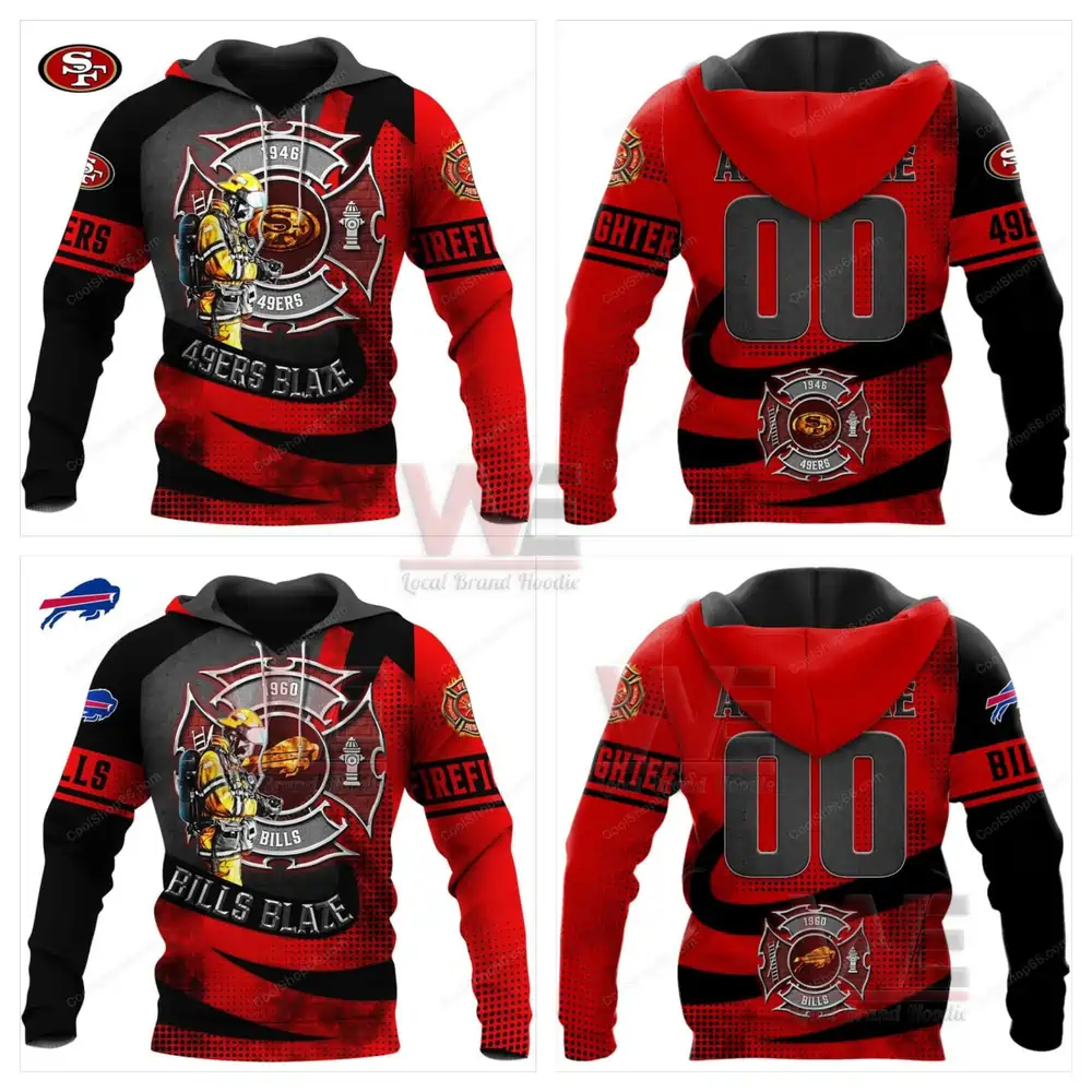 NFL Football Team Firefighter Hoodie 10 NFL Football Team Firefighter Hoodie - Image 10