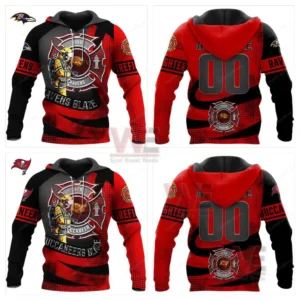NFL Football Team Firefighter Hoodie 28 nfl football team firefighter blaze line hoodie img 6 4zg4H