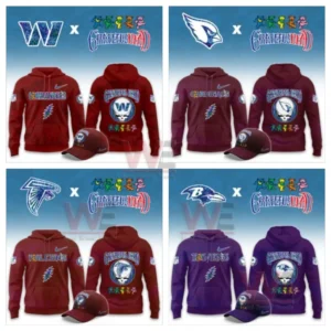 NFL Football Team Grateful Dead Limited Hoodie 9 Hoodies and caps featuring football team logos mixed with colorful Grateful Dead artwork!