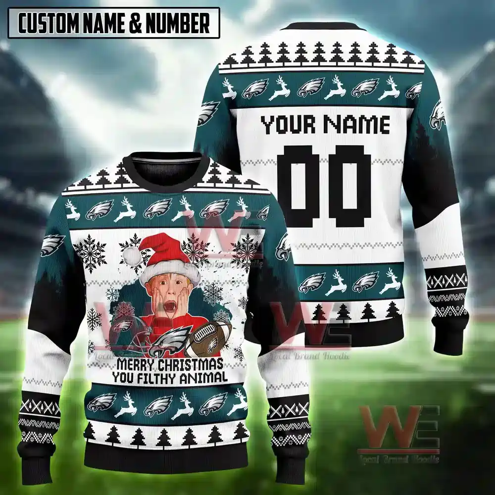 NFL Football Team Home Alone Ugly Christmas Sweater 6 NFL Football Team Home Alone Ugly Christmas Sweater - Image 6