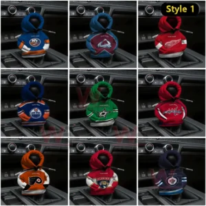 NHL gear shift hoodie collection with designs for Islanders, Avalanche, Red Wings, and other teams.