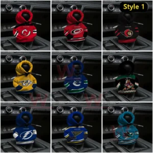 NHL gear shift hoodie set featuring Devils, Hurricanes, Predators, and other team designs.