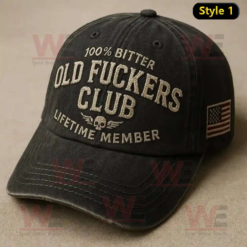 Old Fuckers Club Vintage Cap hat 6 Old Fuckers Club Vintage Cap hat - Image 6