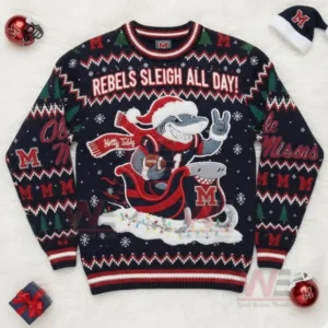 Close-up image of a holiday sweater with the 