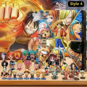 One Piece 2025 Advent Calendar 11 An image of a One Piece Style 4 advent calendar featuring action artwork of Luffy and his crew with collectible mini figures placed in front of the box!