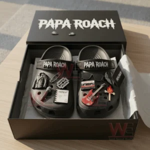 papa roach crocs clogs with charms img 4