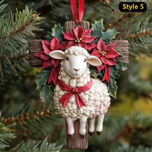 Peaceful Lamb Christmas Ornament 9 peaceful lamb christmas ornament img 5