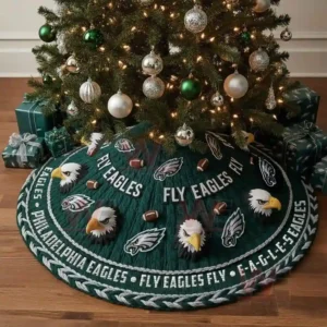 Philadelphia Eagles Fly Eagles Fly Christmas Tree Skirt