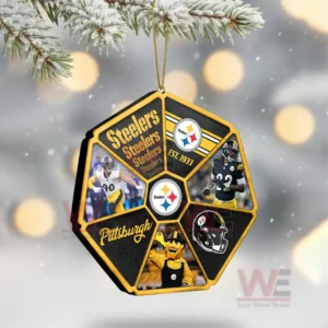 pittsburgh steelers christmas tree topper with ornament img 3