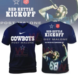 post malone red kettle kick off dallas cowboys t shirt img 4 Wd7Z2