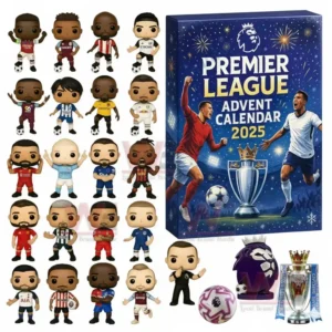 Premier League Advent Calendar 2025 complete set with football player figures trophy and decorative packaging!