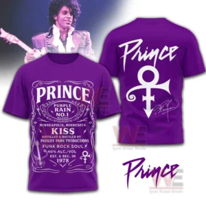 Purple graphic tshirt with detailed front print and bold symbol design on the back!
