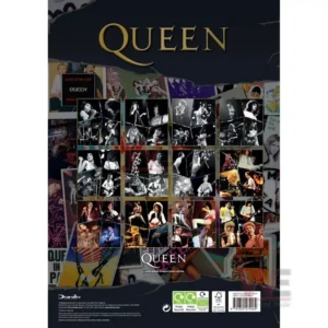 Grid of live performance images on a calendar back cover.