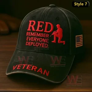 red friday veteran remember everyone deployed cap hat img 4