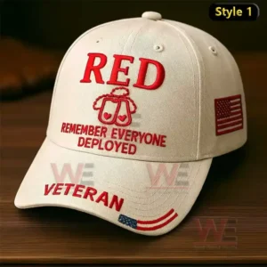 red friday veteran remember everyone deployed cap hat img 5