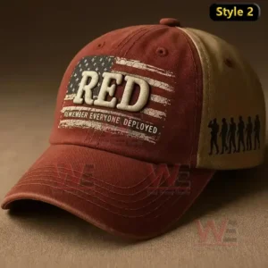 red friday veteran remember everyone deployed cap hat img 6