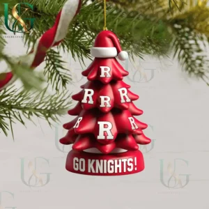 rutgers scarlet knights christmas tree topper with ornament img 10
