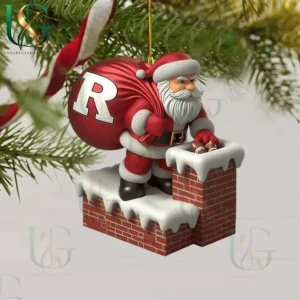 rutgers scarlet knights christmas tree topper with ornament img 6