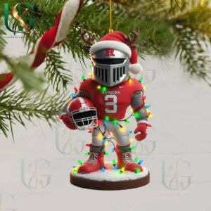 rutgers scarlet knights christmas tree topper with ornament img 8