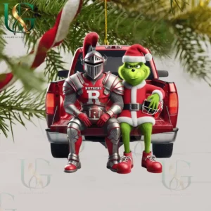 rutgers scarlet knights christmas tree topper with ornament img 9