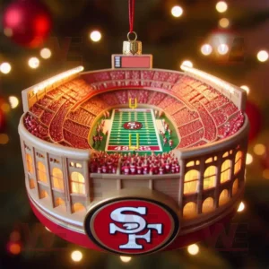 san francisco 49ers christmas tree topper with ornament img vl0R1