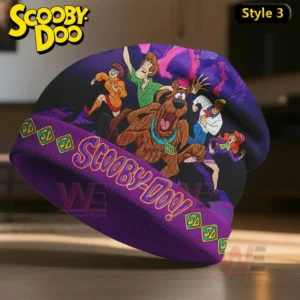 Scooby Doo The Mystery Machine Beanie Hat Cap 6 Purple character themed beanie featuring lively animated artwork and bright lettering!