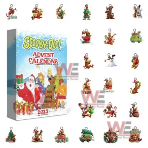 Scooby Doo x Christmas Advent Calendar 6 Alt text: A close-up of the Scooby-Doo Advent Calendar with collectible figurines and holiday decorations.
