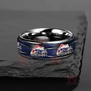 Seattle Seahawks x Christmas Silver Tungsten Rings 9 seattle seahawks x christmas silver tungsten rings img 4 Kblq7
