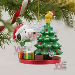 SNOOPY CHRISTMAS TREE TOPPER WITH ORNAMENT 16 snoopy christmas tree topper with ornament img 4 Jvk3K